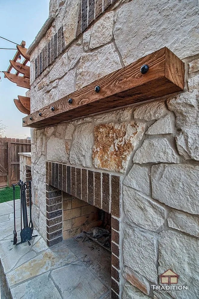 Katy, TX Stone Fireplace Outdoor Kitchen by Tradition Outdoor Living - Photo 8