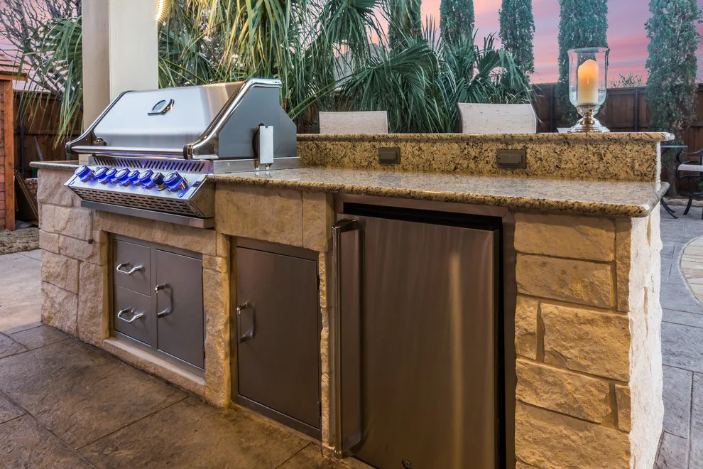 Alfresco Lounge with Summer Cooking Area by TCP Custom Outdoor Living - Photo 8