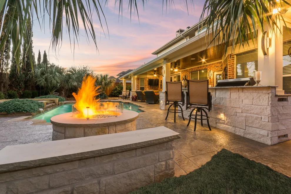 Alfresco Lounge with Summer Cooking Area by TCP Custom Outdoor Living - Photo 12