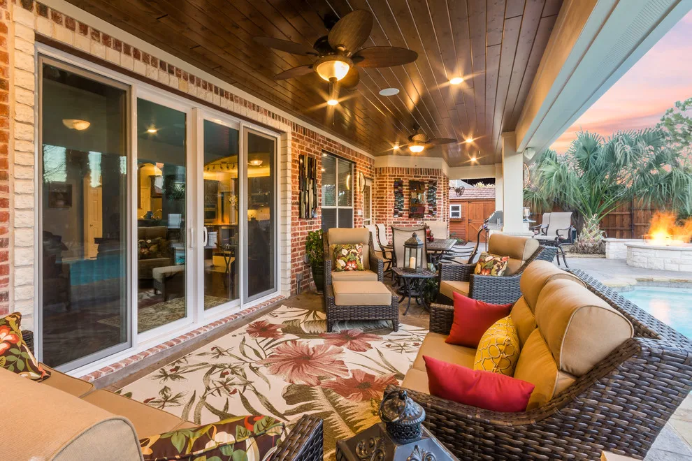 Alfresco Lounge with Summer Cooking Area by TCP Custom Outdoor Living - Photo 2