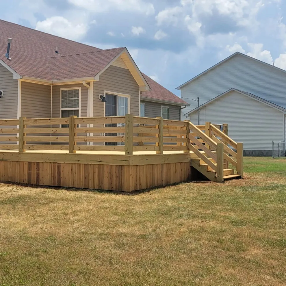 Cedar-Skirted Deck Customization Project in Columbia, TN by Troys Outdoor Services - Photo 2