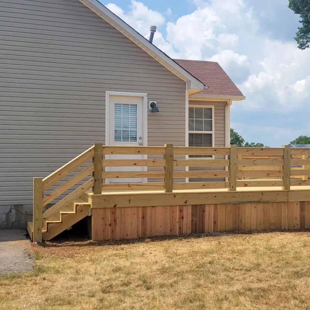 Cedar-Skirted Deck Customization Project in Columbia, TN by Troys Outdoor Services - Photo 3