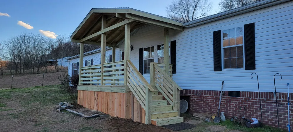 Columbia, TN Covered Front Porch Project by Troys Outdoor Services - Photo 4