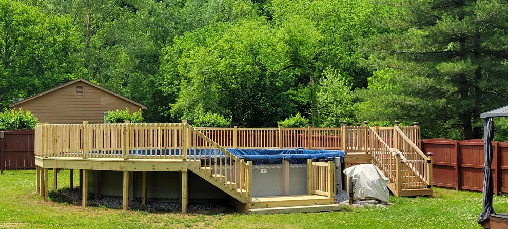 Wrap-Around Deck for Pool in Mt. Pleasant, TN by Troys Outdoor Services - Photo 2