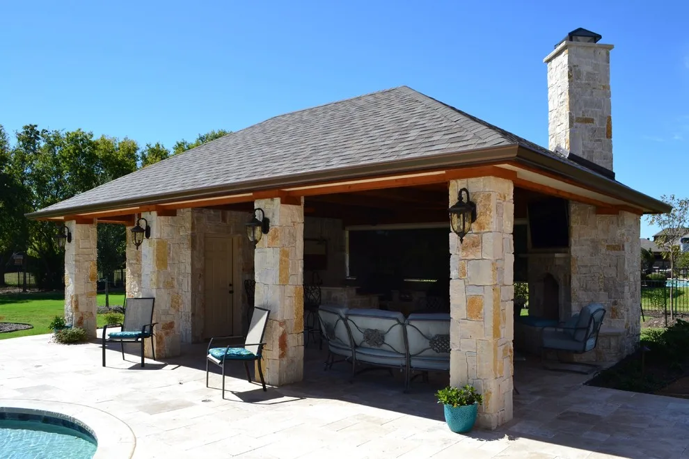 Parker - Swimming Pool with Slide, Pool House, and Fire Pit by Ortus Exteriors - Photo 3