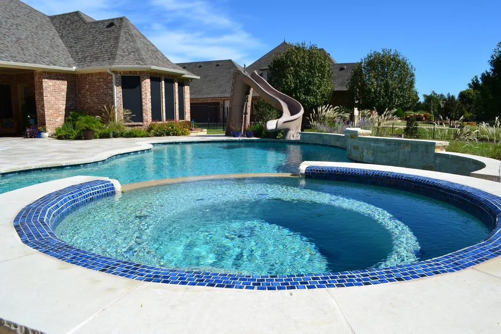 Parker - Swimming Pool with Slide, Pool House, and Fire Pit by Ortus Exteriors - Photo 6