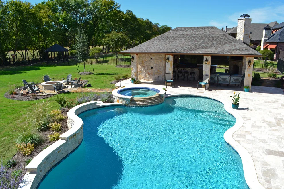 Parker - Swimming Pool with Slide, Pool House, and Fire Pit by Ortus Exteriors - Photo 13