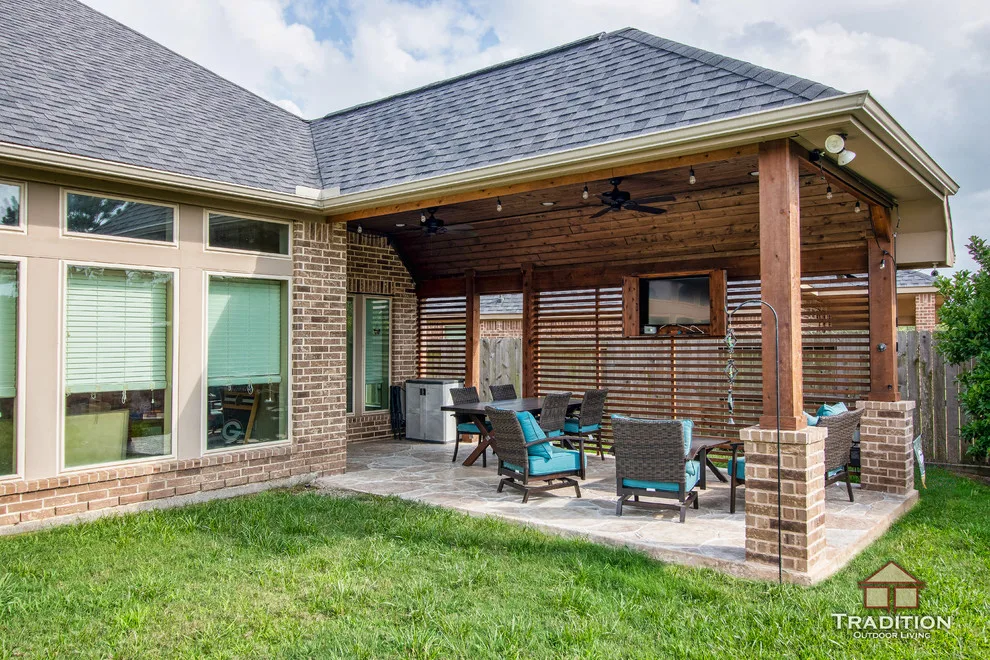 Covered Patio with Partial Shade: Richmond, TX by Tradition Outdoor Living - Photo 11