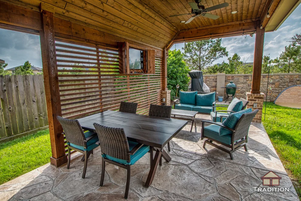 Covered Patio with Partial Shade: Richmond, TX by Tradition Outdoor Living - Photo 8