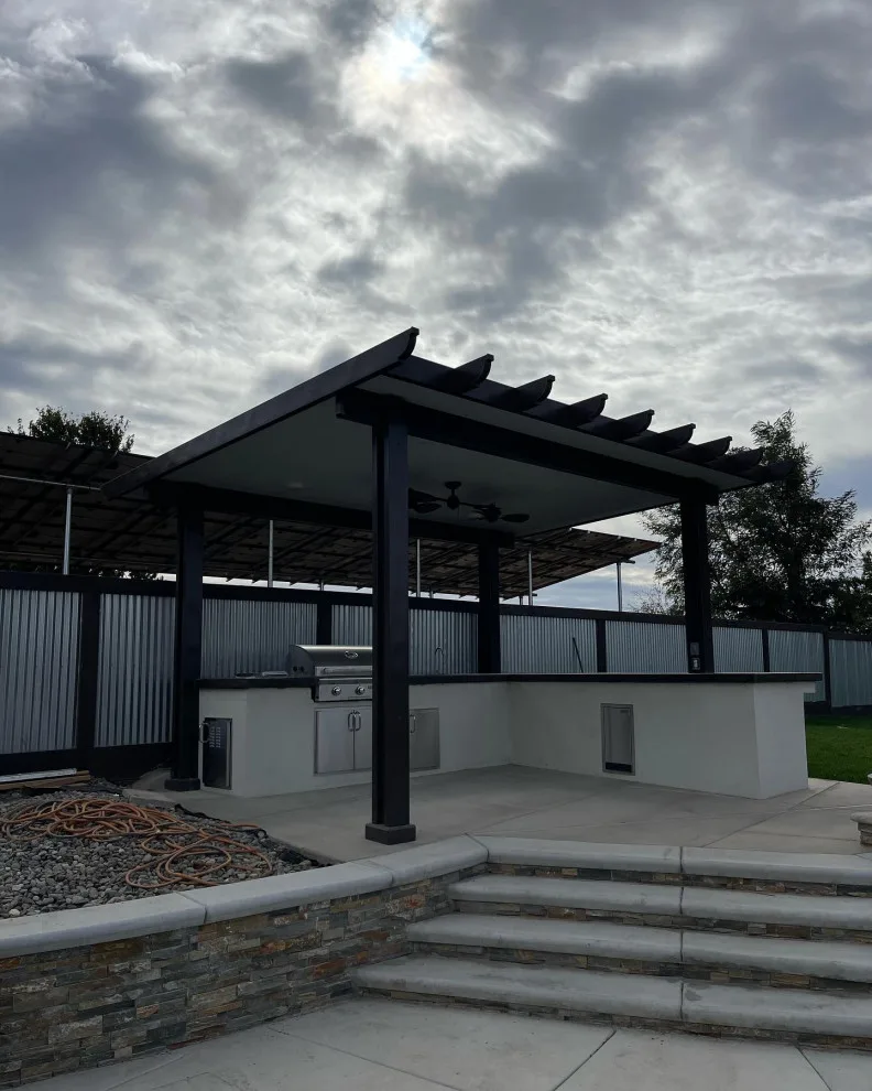 Outdoor Kitchen with BBQ Pavilion by SC Construction - Photo 2