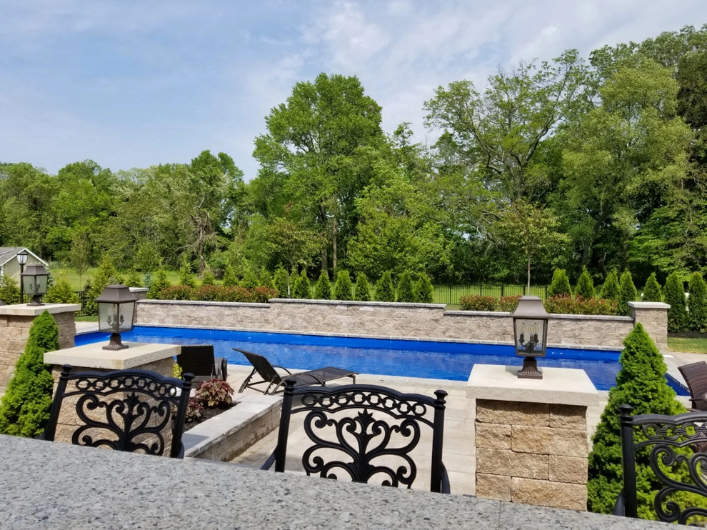 Fiberglass Pool Installation & Back Yard Makeover - Lincroft NJ by Picture Perfect Landscaping & Outdoor Construction - Photo 16