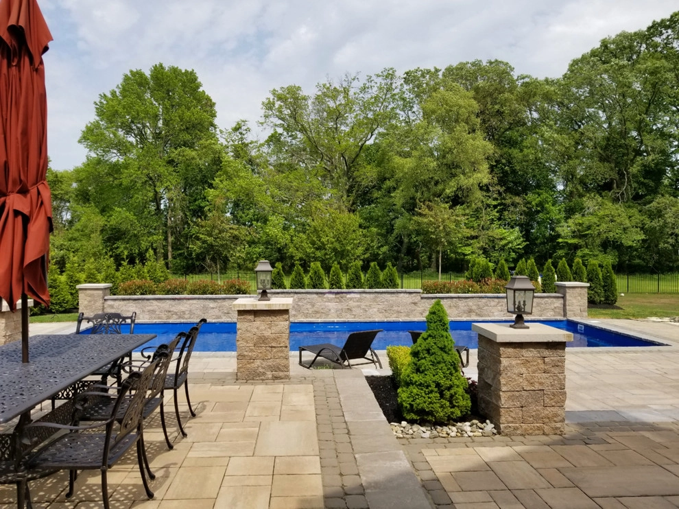Fiberglass Pool Installation & Back Yard Makeover - Lincroft NJ by Picture Perfect Landscaping & Outdoor Construction - Photo 19