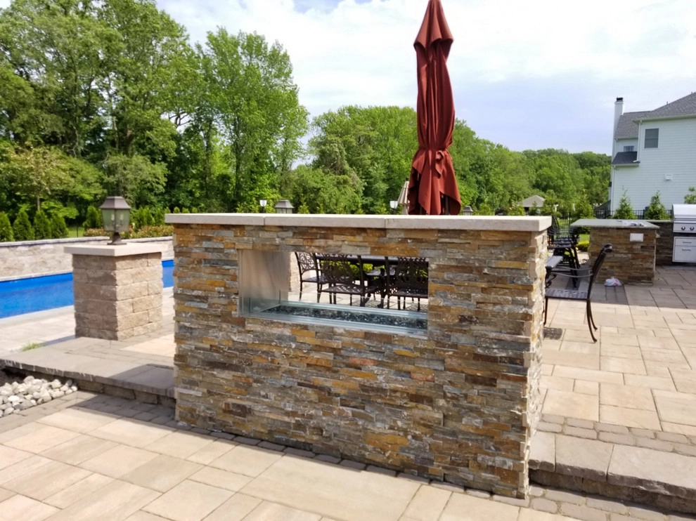 Fiberglass Pool Installation & Back Yard Makeover - Lincroft NJ by Picture Perfect Landscaping & Outdoor Construction - Photo 9