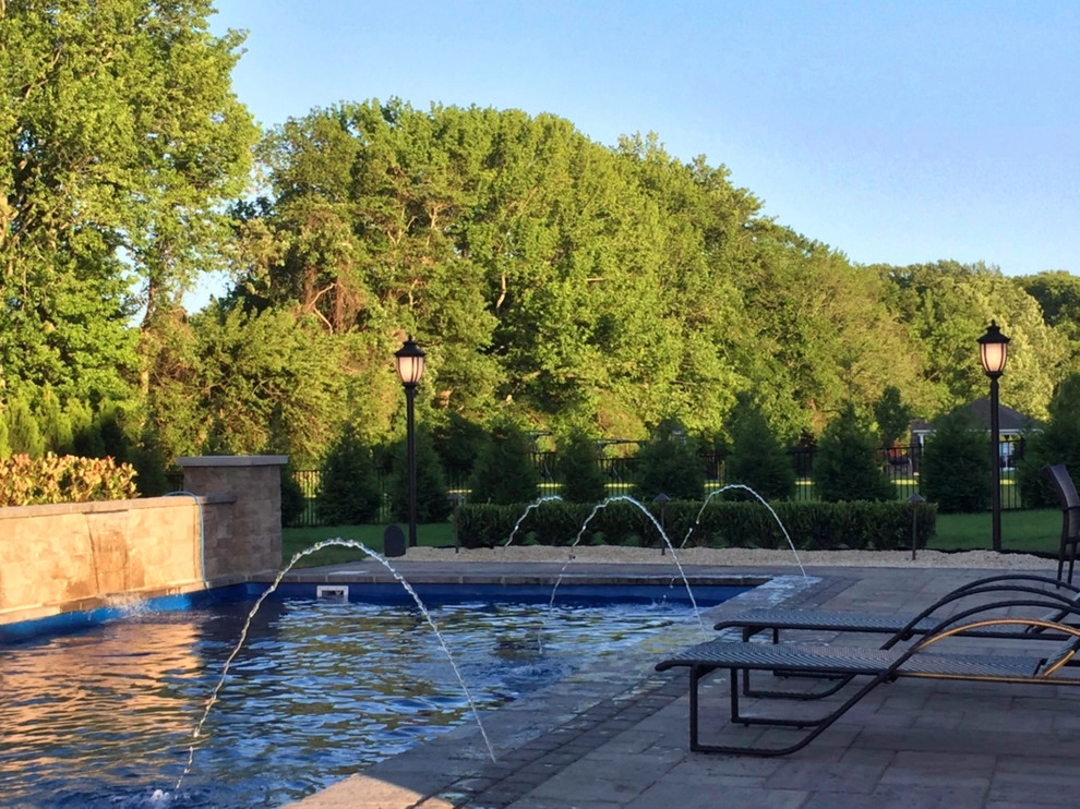 Fiberglass Pool Installation & Back Yard Makeover - Lincroft NJ by Picture Perfect Landscaping & Outdoor Construction - Photo 11