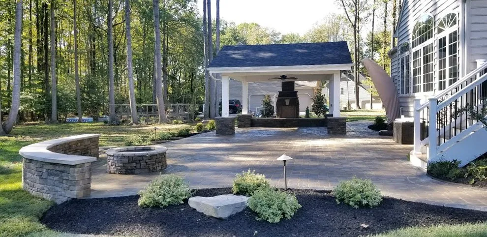 Outdoor Pavilion with Fireplace by Coastal Outdoor Spaces - Photo 6