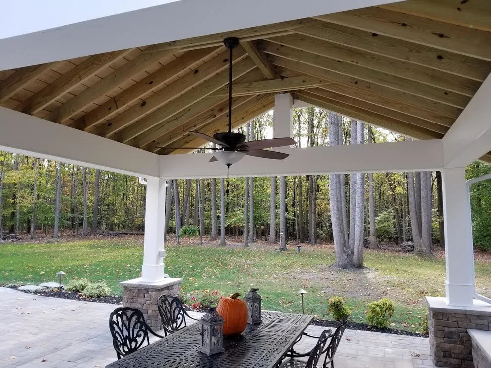 Outdoor Pavilion with Fireplace by Coastal Outdoor Spaces - Photo 7