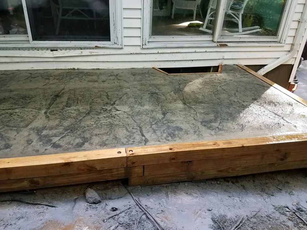 Patio Made of Concrete Slabs by Davis Concrete LLC - Photo 6