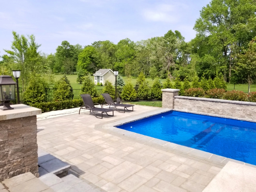 Fiberglass Pool Installation & Back Yard Makeover - Lincroft NJ by Picture Perfect Landscaping & Outdoor Construction - Photo 18