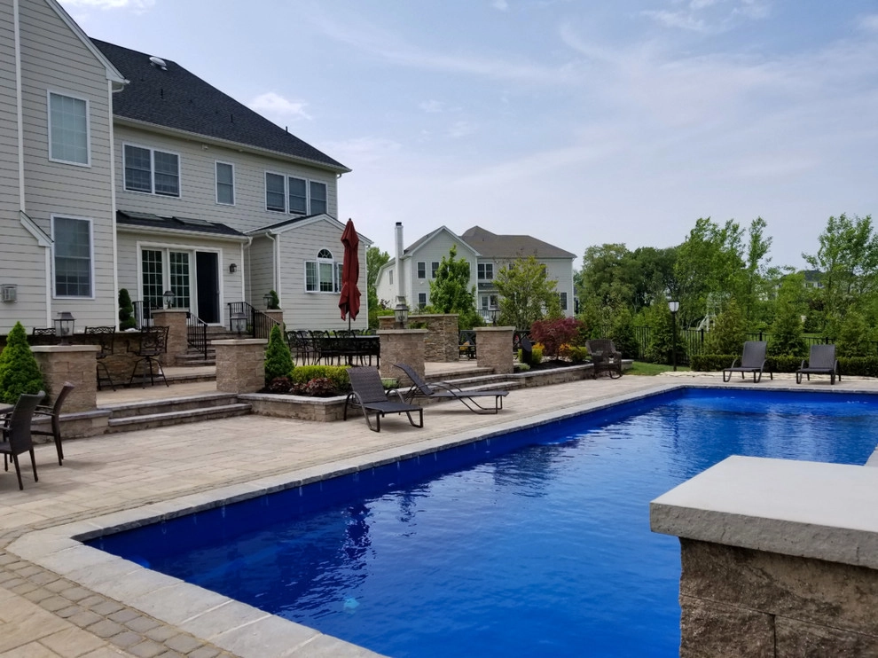 Fiberglass Pool Installation & Back Yard Makeover - Lincroft NJ by Picture Perfect Landscaping & Outdoor Construction - Photo 15