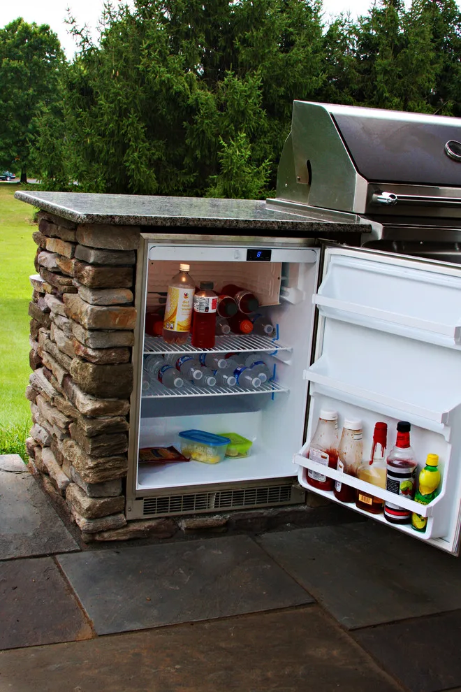 Outdoor Kitchen Pavilion with Bluestone Patio by Country Lane Gazebos - Photo 7