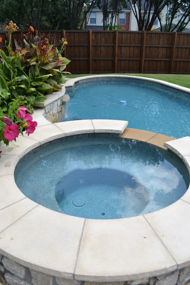 Plano Pool and Spa with Fire Pit and Attached Roof by Ortus Exteriors - Photo 6