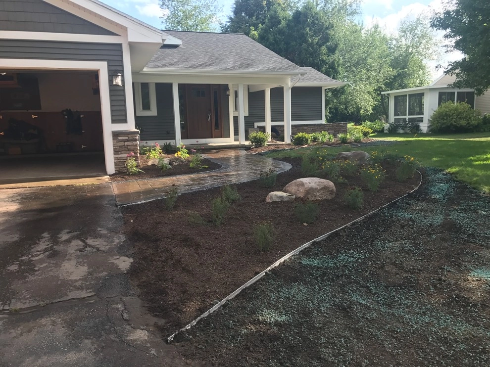 Front Entry Way Paver Walkway Grand Rapids, MI by Platinum Ponds & Landscaping - Photo 9