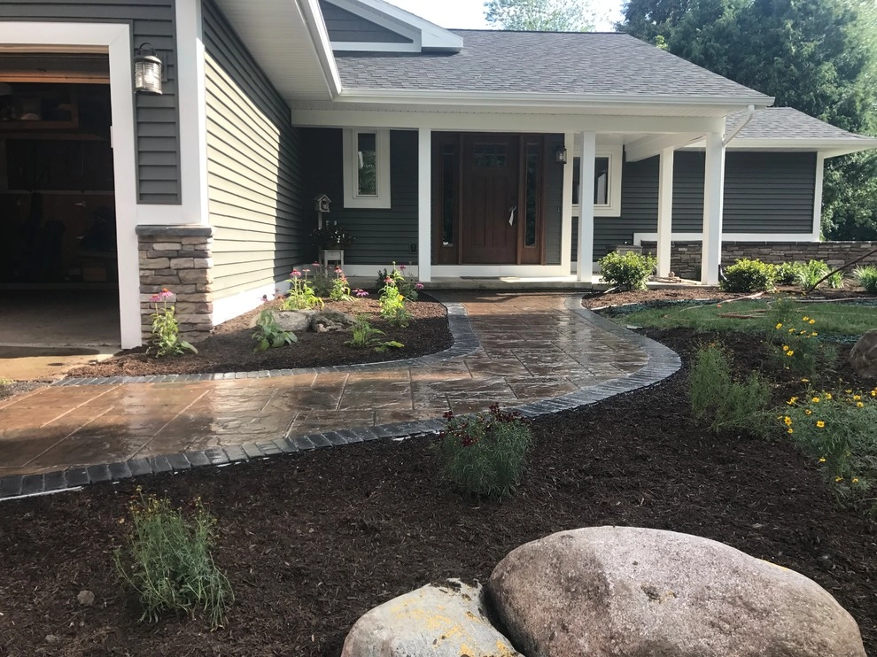 Front Entry Way Paver Walkway Grand Rapids, MI by Platinum Ponds & Landscaping - Photo 3