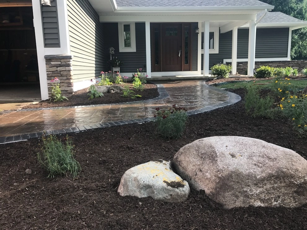 Front Entry Way Paver Walkway Grand Rapids, MI by Platinum Ponds & Landscaping - Photo 13