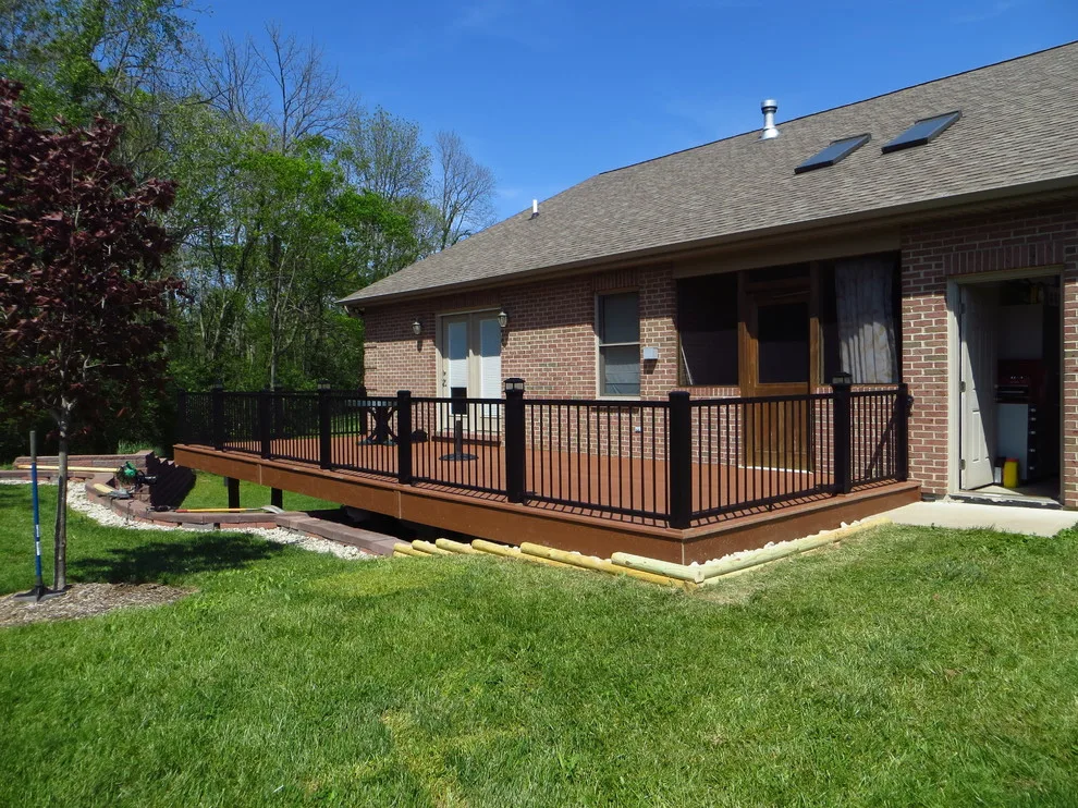Redwood EverGrain Composite Deck with Tailored Railing by Sweetwater Woodcraft - Photo 7