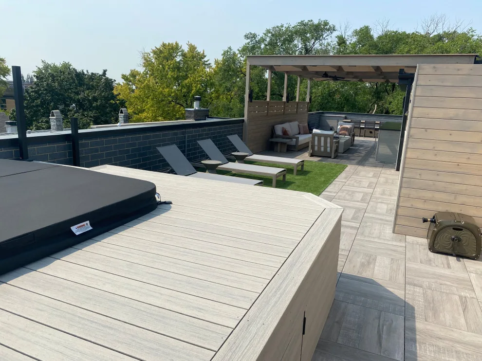 Chicago Lincoln Park Roof Deck by Unique Deck Builders - Photo 2
