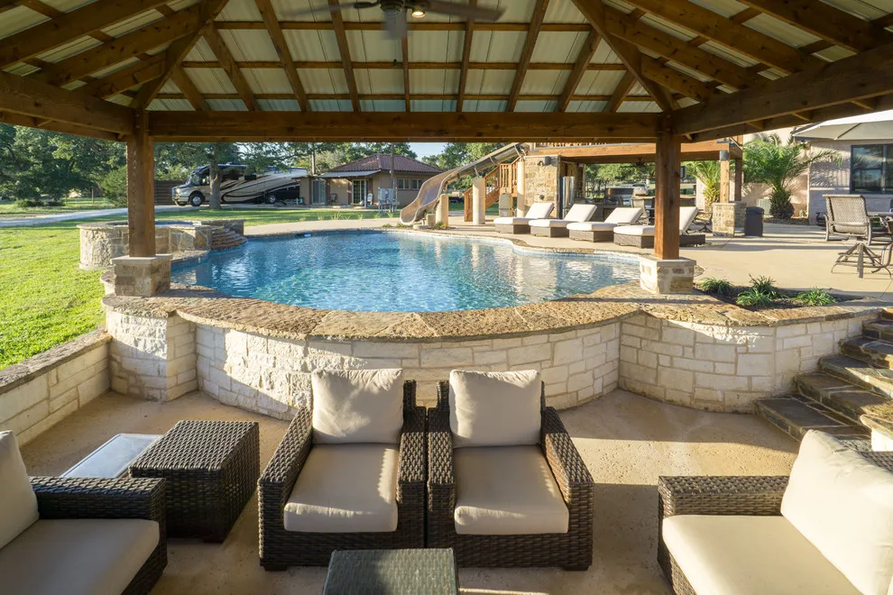 Cedar Ruby Ranch Pool with Waterslide by Southern Outdoor Appeal - Photo 4