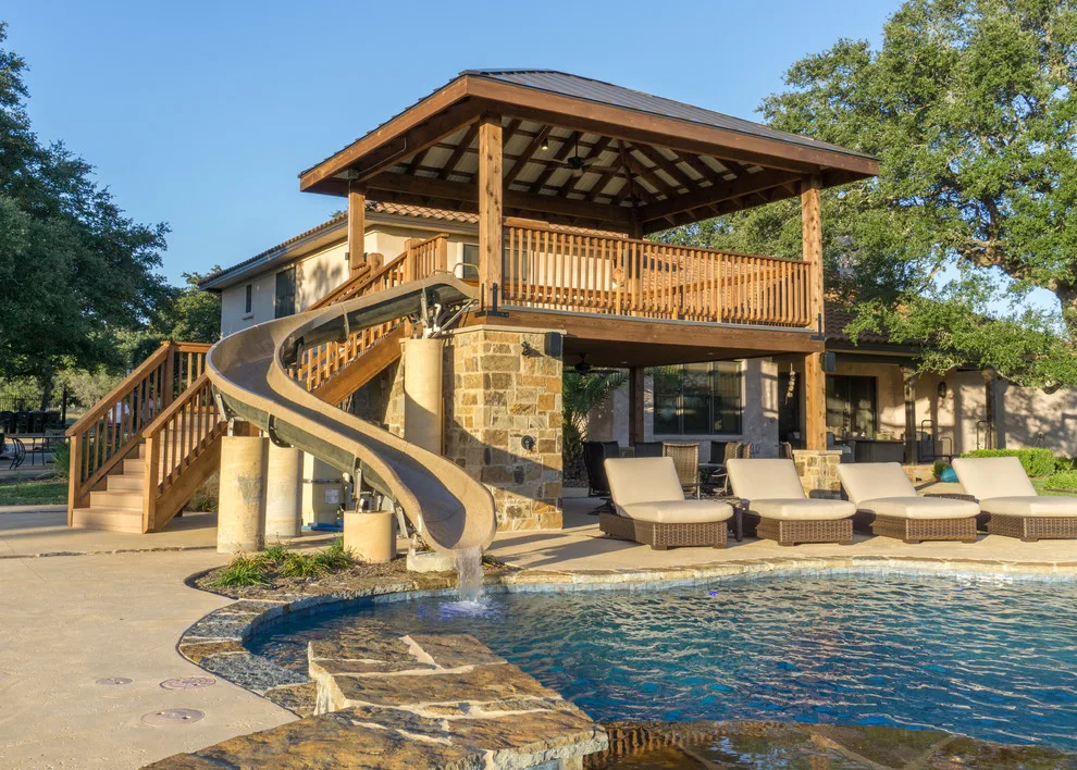 Cedar Ruby Ranch Pool with Waterslide by Southern Outdoor Appeal - Photo 19