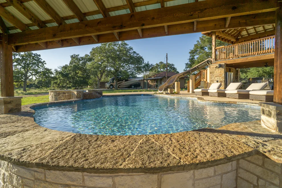 Cedar Ruby Ranch Pool with Waterslide by Southern Outdoor Appeal - Photo 14