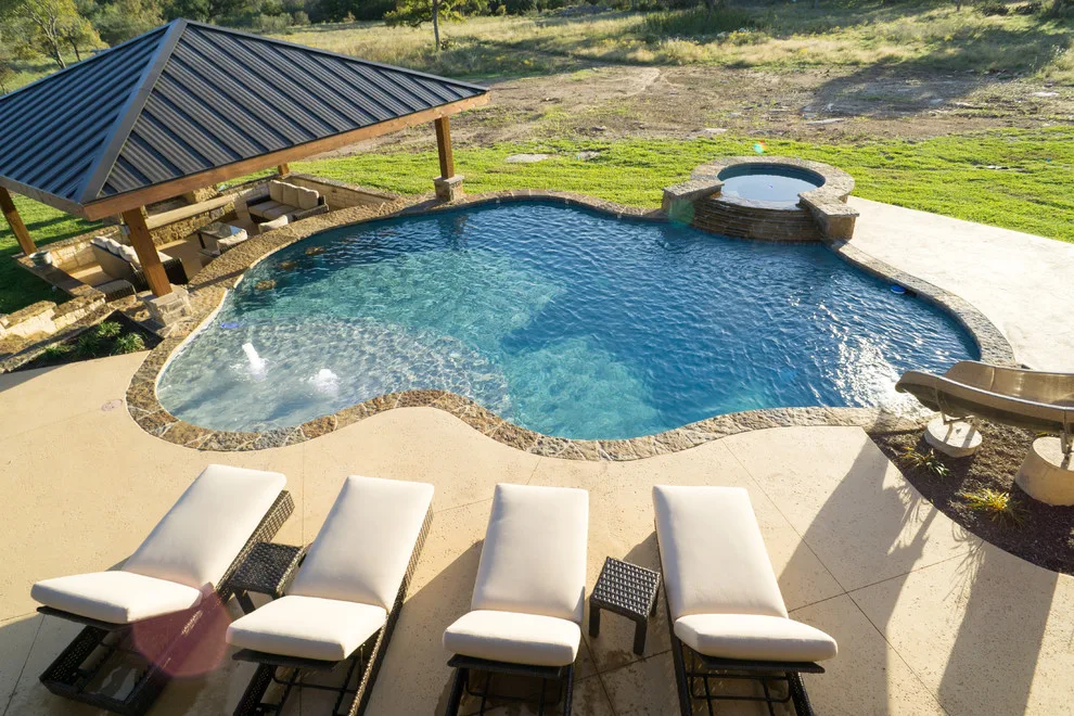Cedar Ruby Ranch Pool with Waterslide by Southern Outdoor Appeal - Photo 9