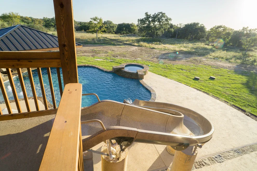 Cedar Ruby Ranch Pool with Waterslide by Southern Outdoor Appeal - Photo 10