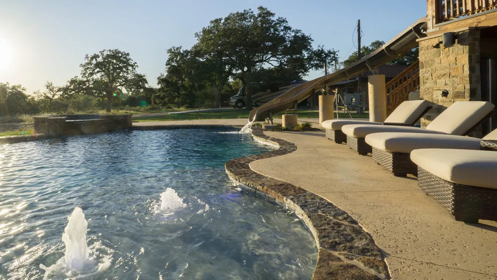Cedar Ruby Ranch Pool with Waterslide by Southern Outdoor Appeal - Photo 12