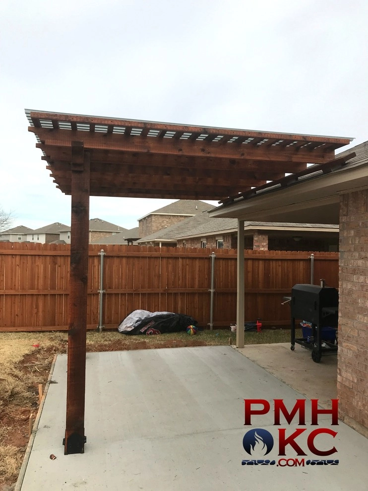 Half Pergolas with Roof Tie-in by PMH Construction LLC. - Photo 6