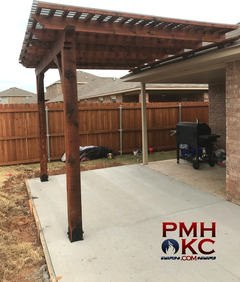 Half Pergolas with Roof Tie-in by PMH Construction LLC. - Photo 2
