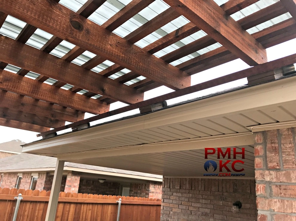 Half Pergolas with Roof Tie-in by PMH Construction LLC. - Photo 3