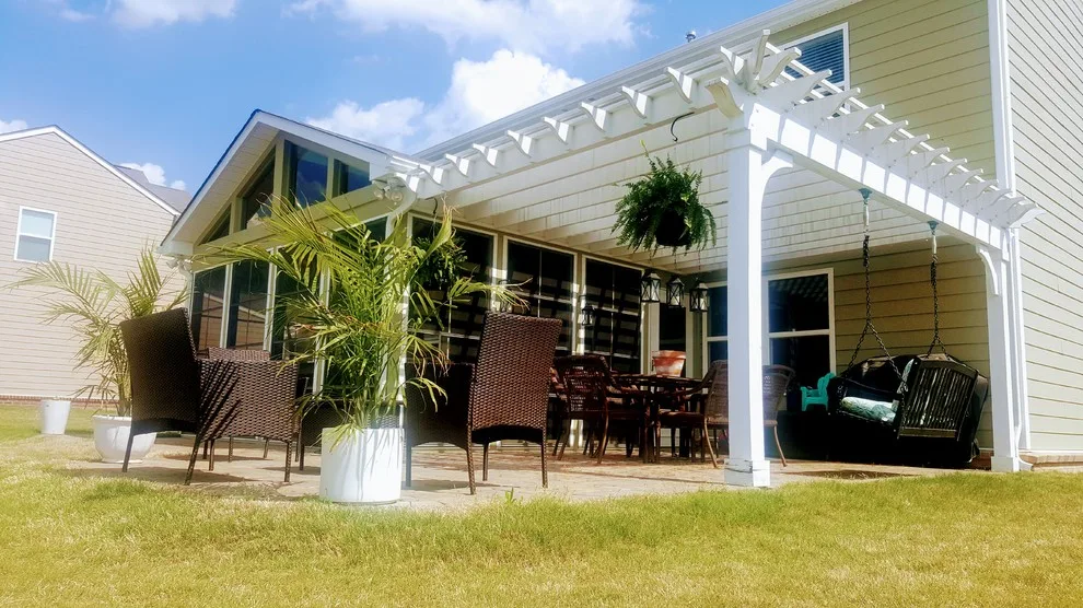 Eze Breeze Patio with Connected Pergola by Ebony Outdoor Living LLC - Photo 3