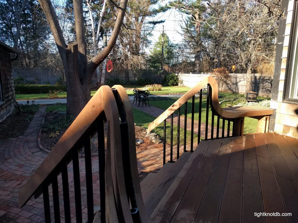 Artistic Railing on an Ipe Deck by Tight Knot Design Build LLC - Photo 3