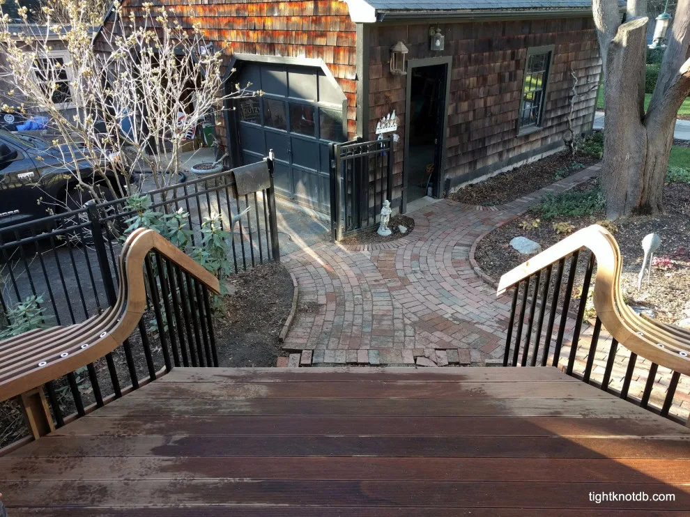 Artistic Railing on an Ipe Deck by Tight Knot Design Build LLC - Photo 2