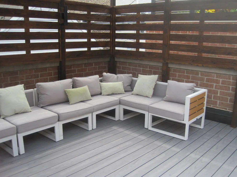 Composite Dusk Colored Roof Deck for Chicago Garage by Unique Deck Builders - Photo 3