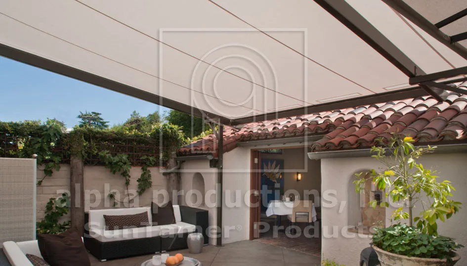Retractable Awning for Horizontal or Angled Pergola Applications by Alpha Productions, Inc. - Photo 7
