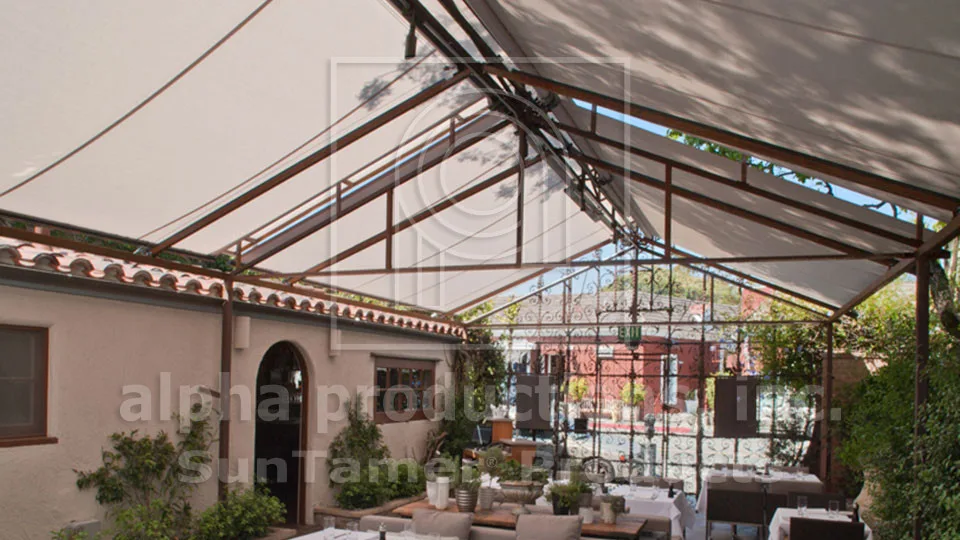 Retractable Awning for Horizontal or Angled Pergola Applications by Alpha Productions, Inc. - Photo 2