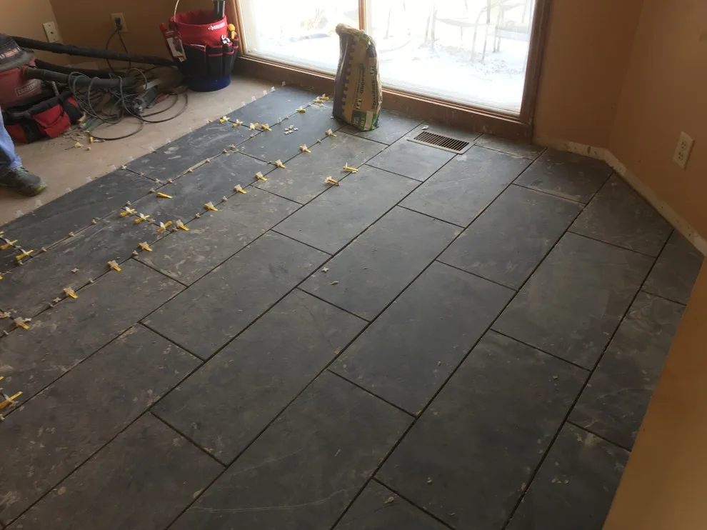 Large Format Ungauged Slate Tile with 12”x24” Plank Pattern by Sterling Pride Construction LLC - Photo 5