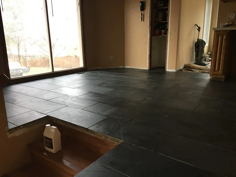 Large Format Ungauged Slate Tile with 12”x24” Plank Pattern by Sterling Pride Construction LLC - Photo 3
