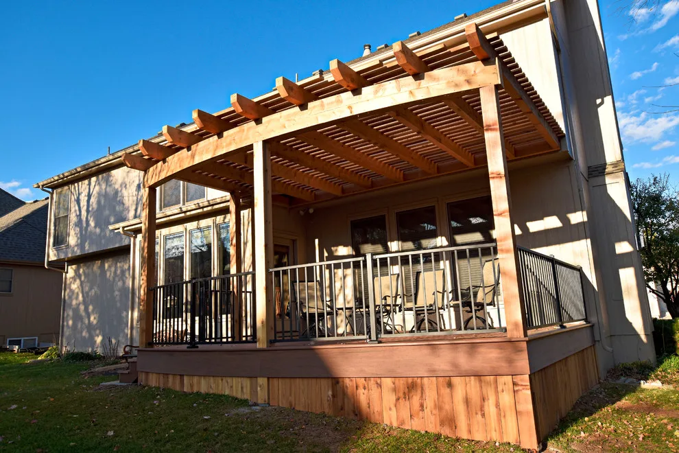 Modern Rounded Deck and Pergola by Creative Concepts & Design, LLC - Photo 3
