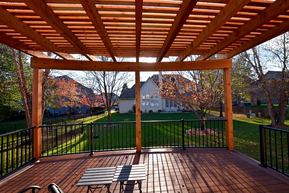 Modern Rounded Deck and Pergola by Creative Concepts & Design, LLC - Photo 5