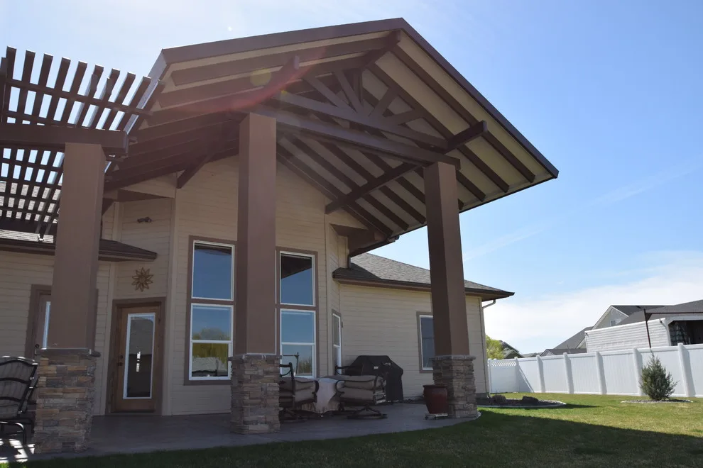 Gabled Solid Patio Cover with Pergola by Covertech - Photo 2